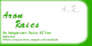 aron raics business card